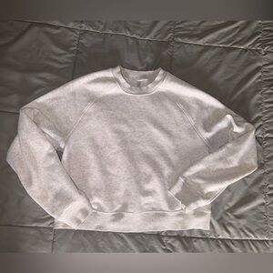 Fabletics size medium light gray crew neck sweatshirt